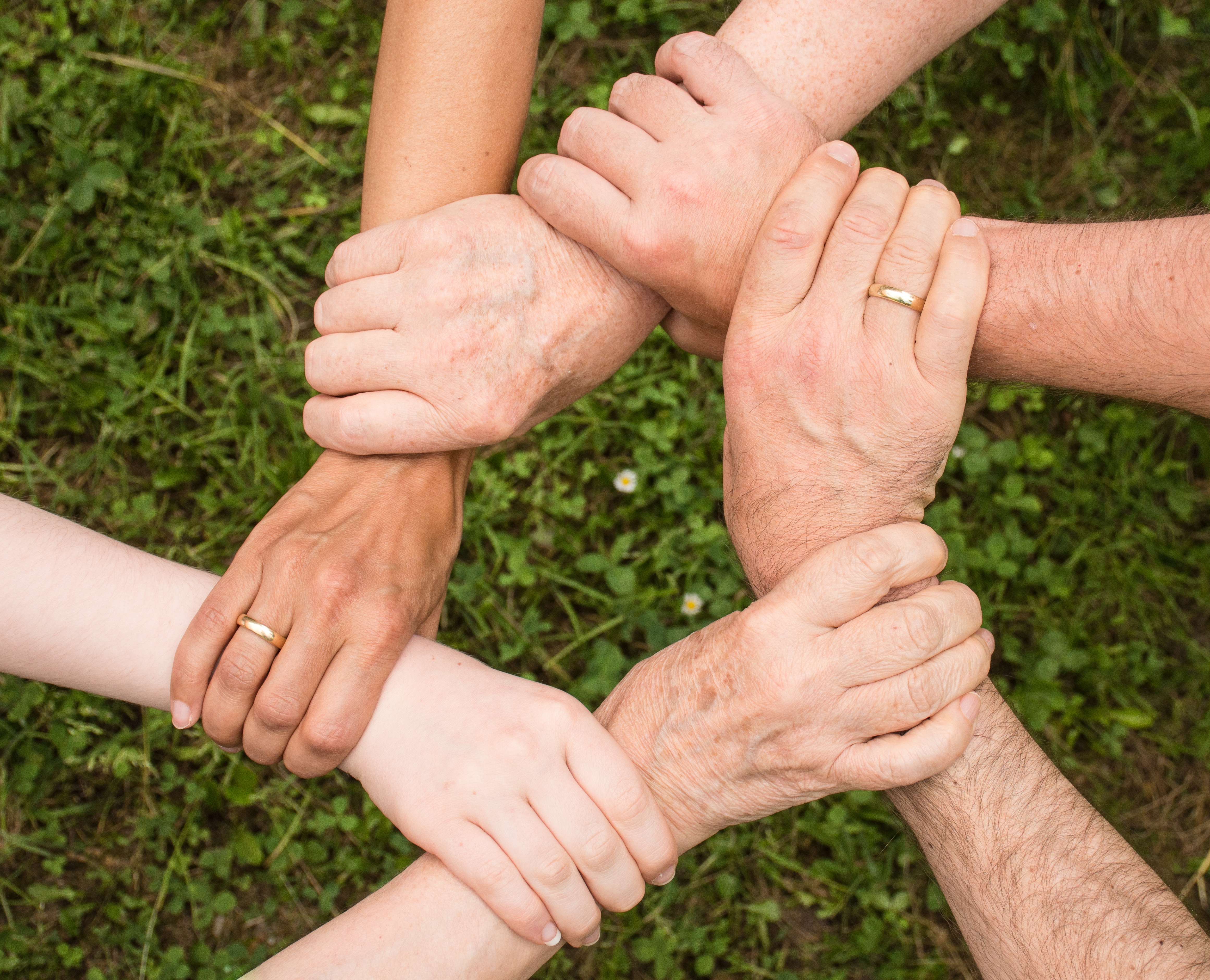 image of hands holding wrists making a circle